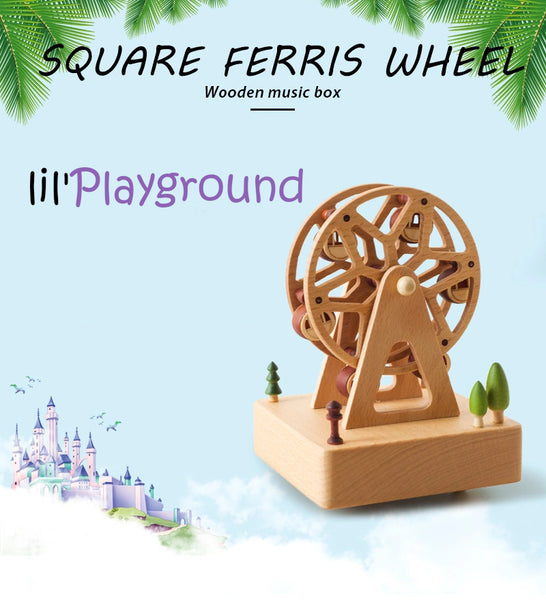 Wooden Ferris Wheel Music Box