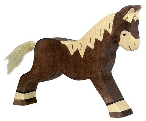 Holztiger Horse Running Dark Brown