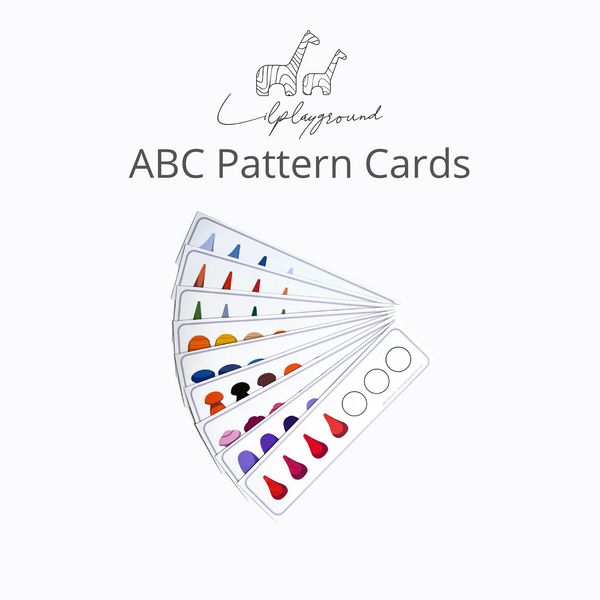 AB and ABC Loose Parts Pattern Matching Template Cards PDF