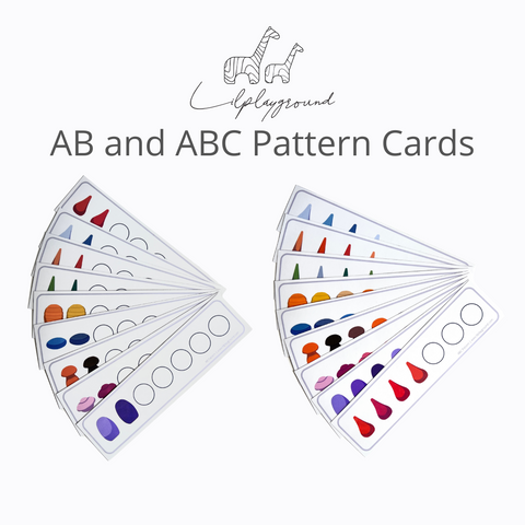 AB and ABC Loose Parts Pattern Matching Template Cards PDF