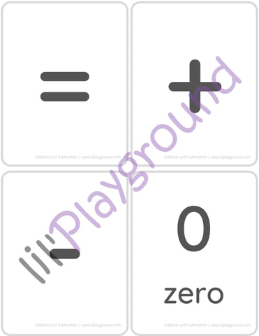 Addition and Subtraction (1-10) Loose Parts Matching Template Cards PDF