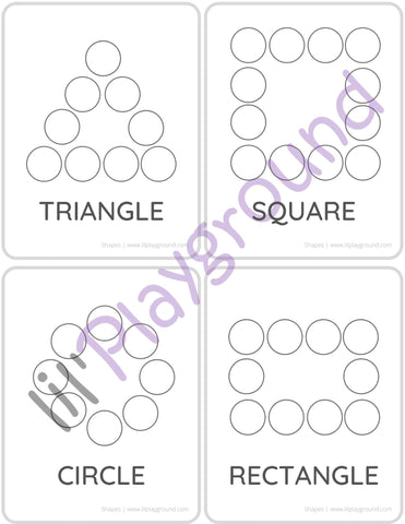 Basic Shapes Loose Parts Matching Template Cards PDF
