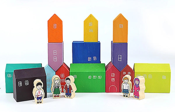 Lil'Playground Wooden Building Set Houses