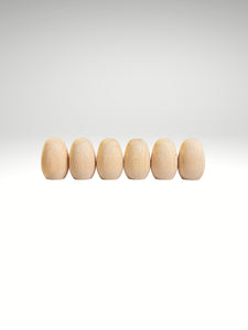 6 pcs Natural Loose Parts Wooden Eggs Toddlers | Open Ended Play | Creative | Imagination | Mandala