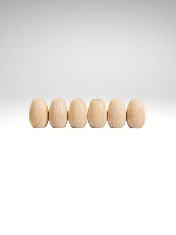 6 pcs Natural Loose Parts Wooden Eggs Toddlers | Open Ended Play | Creative | Imagination | Mandala